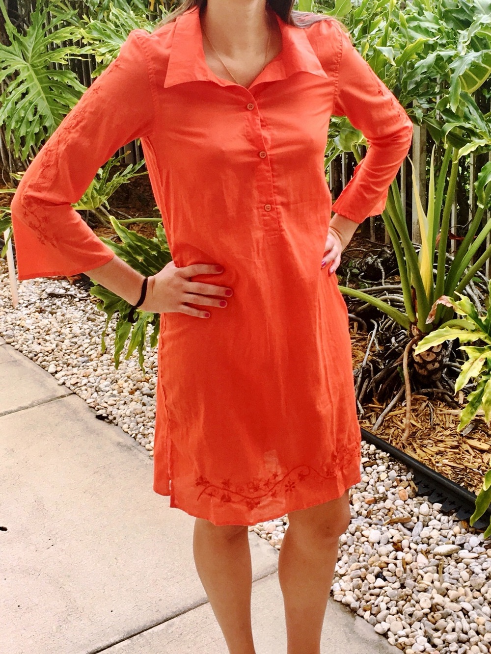 NWT Brazilian Embroidered Swim Dress  Beach Dress Cover Up – Size M
